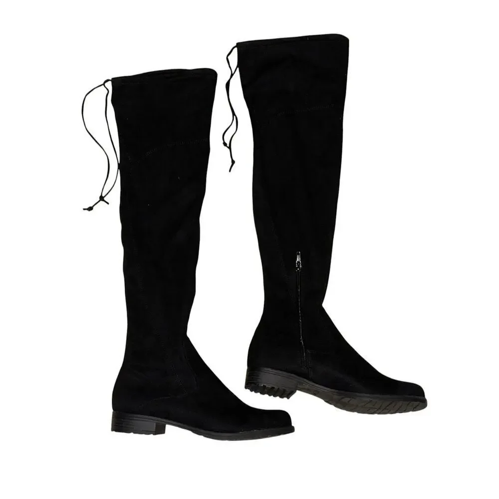 UNISA Women’s UNHUHVANA Over-The-Knee Boots Black Tie-Back Size 8M